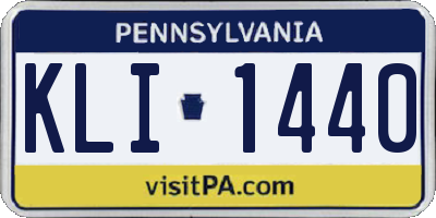PA license plate KLI1440