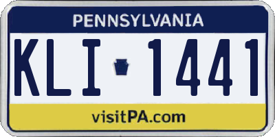 PA license plate KLI1441