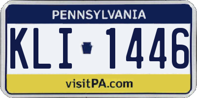 PA license plate KLI1446