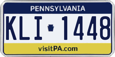 PA license plate KLI1448