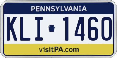 PA license plate KLI1460