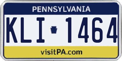 PA license plate KLI1464