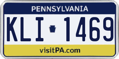 PA license plate KLI1469