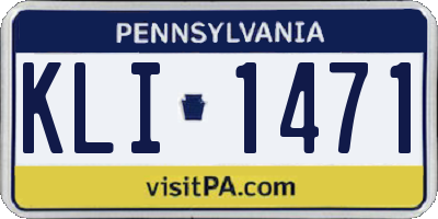 PA license plate KLI1471