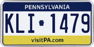 PA license plate KLI1479
