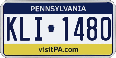 PA license plate KLI1480
