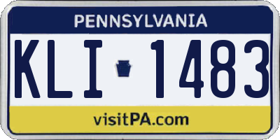 PA license plate KLI1483