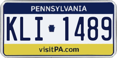 PA license plate KLI1489