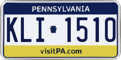 PA license plate KLI1510