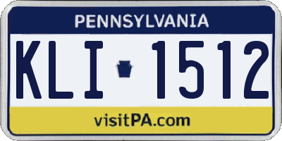 PA license plate KLI1512