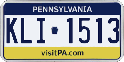 PA license plate KLI1513