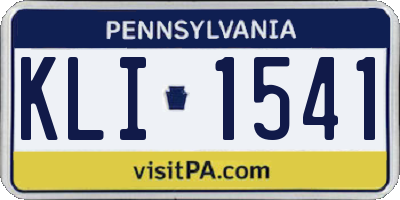 PA license plate KLI1541