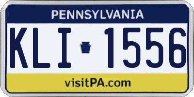PA license plate KLI1556