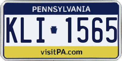 PA license plate KLI1565