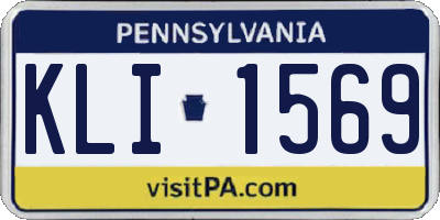 PA license plate KLI1569