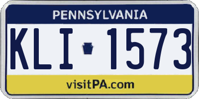 PA license plate KLI1573