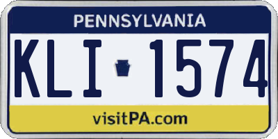 PA license plate KLI1574