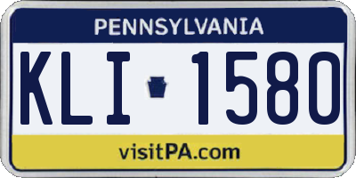 PA license plate KLI1580