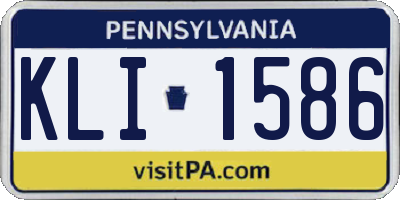 PA license plate KLI1586