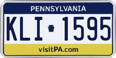 PA license plate KLI1595