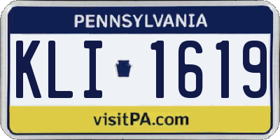 PA license plate KLI1619