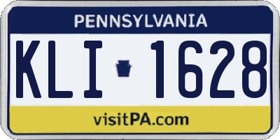 PA license plate KLI1628