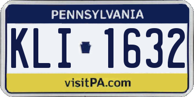 PA license plate KLI1632