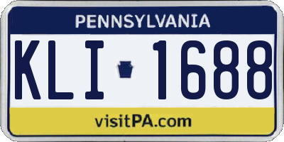 PA license plate KLI1688