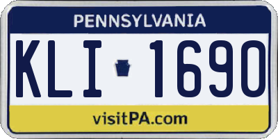 PA license plate KLI1690