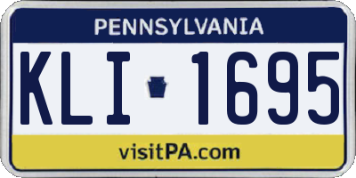 PA license plate KLI1695