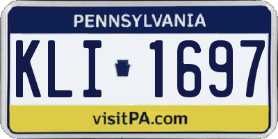 PA license plate KLI1697