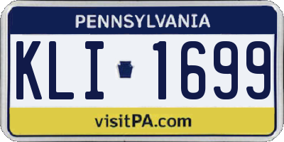 PA license plate KLI1699