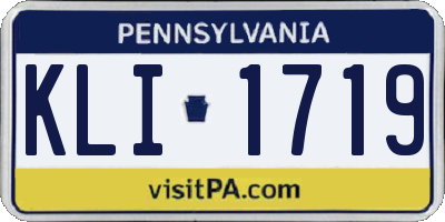 PA license plate KLI1719