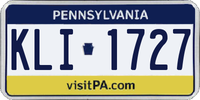 PA license plate KLI1727