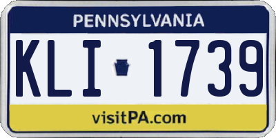 PA license plate KLI1739