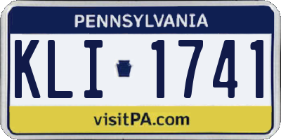 PA license plate KLI1741