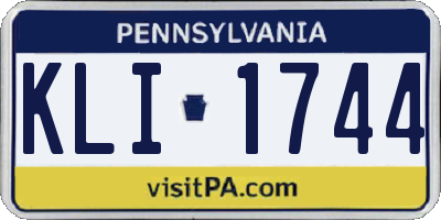 PA license plate KLI1744