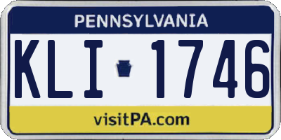 PA license plate KLI1746