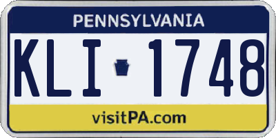 PA license plate KLI1748