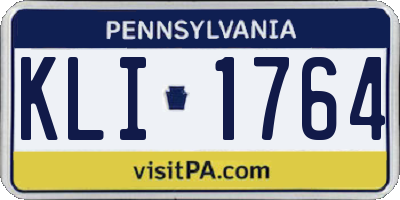 PA license plate KLI1764