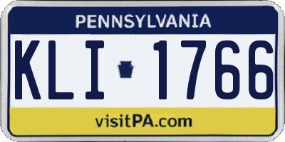 PA license plate KLI1766
