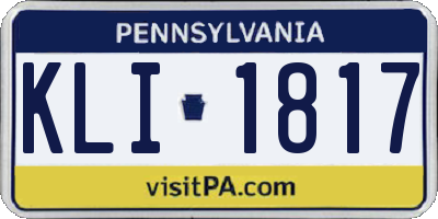 PA license plate KLI1817
