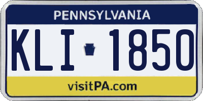 PA license plate KLI1850