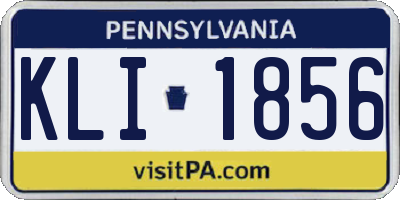 PA license plate KLI1856