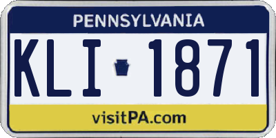 PA license plate KLI1871