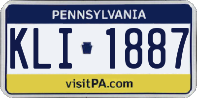 PA license plate KLI1887