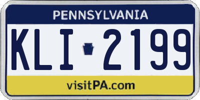 PA license plate KLI2199