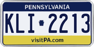 PA license plate KLI2213
