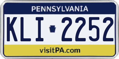 PA license plate KLI2252