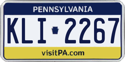 PA license plate KLI2267